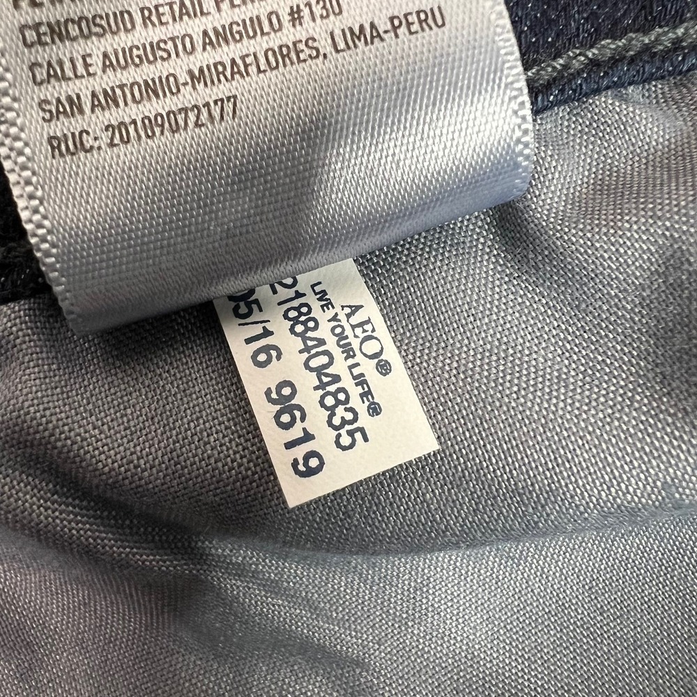 American Eagle Artist Flare AEO Denim Stretch Low Rise Jeans Y2K Women 10 Short - Picture 9 of 12